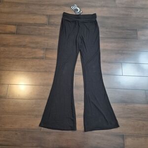 Killstar No Sleep Black Ribbed Lounge Pants Size Small